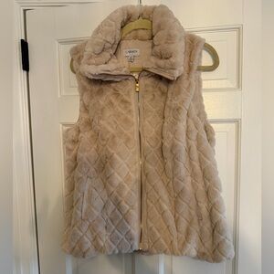 Carmen Marc Valvo Faux Fur Vest